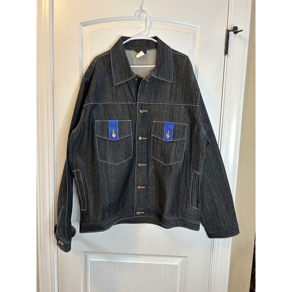 EVISU Western Shirt‎ 38 Denim Blue Back Embroidery Mighty EVISU